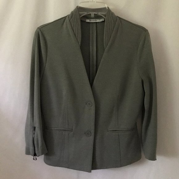 T Alexander Wang Gray Two-Button Blazer - Picture 1 of 4